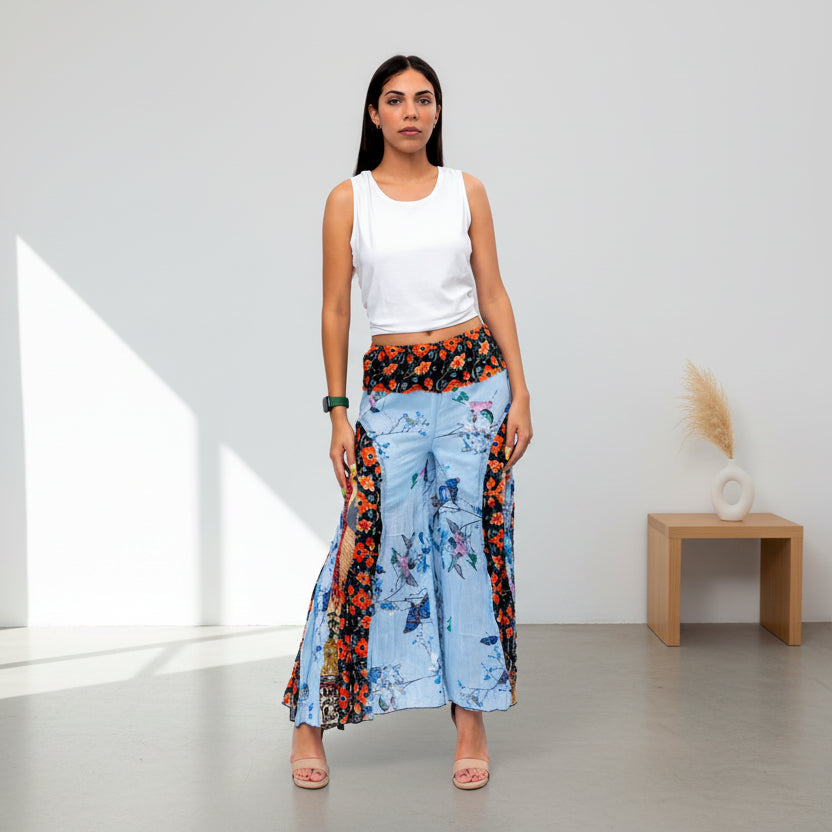Cotton Patchwork Pants (P-2000)