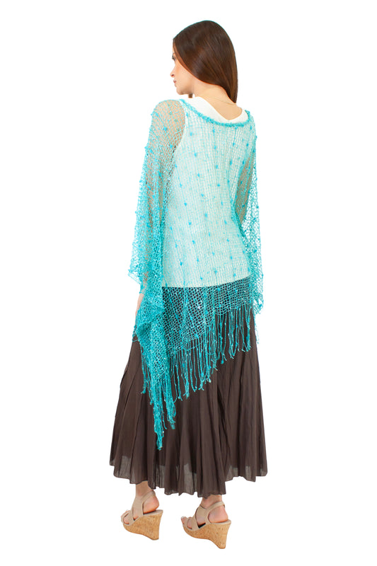 CH-4017 Cover-up in Turquoise
