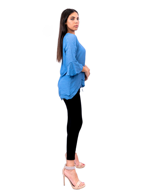 CHT 552 Double Layer Blue Top