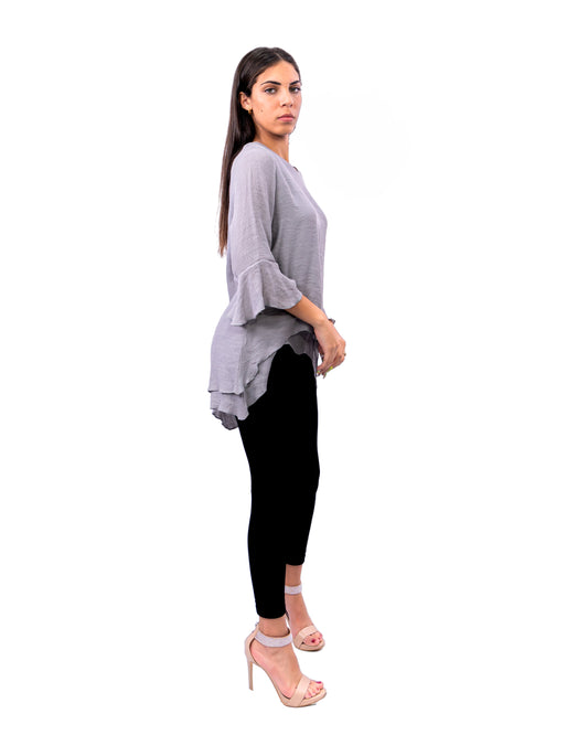CHT 552 Double Layer Gray Top