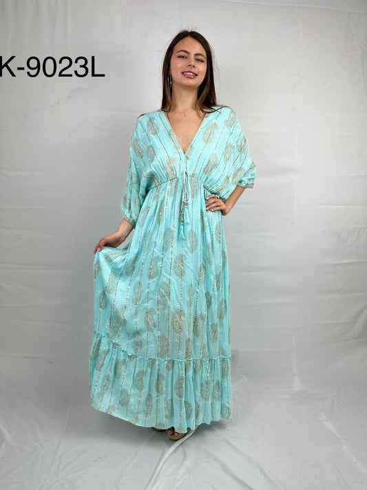 Baby Blue Maxi Dress (DK-9023)