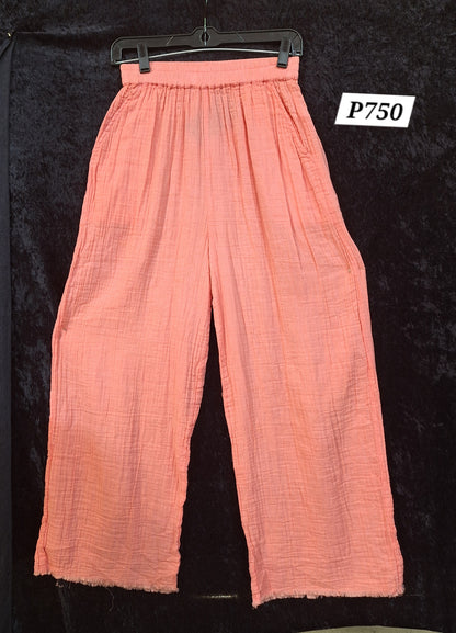 Double Gauze Cotton Pants - Orange (P-750)