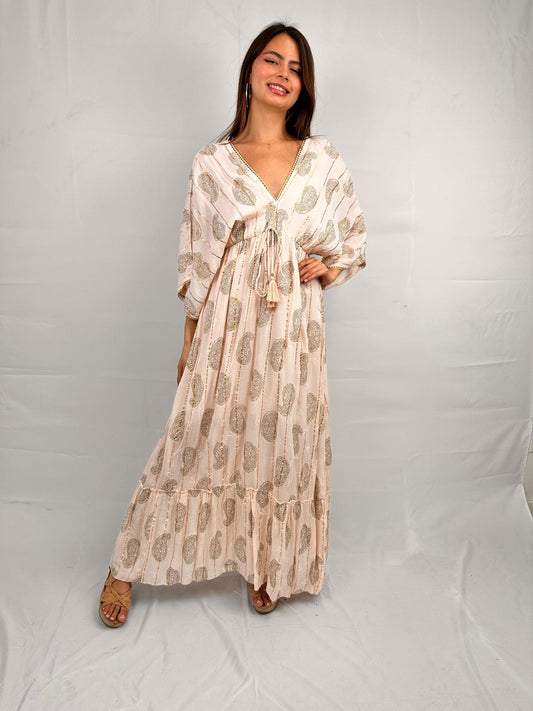 Relaxed Fit Elegant Maxi Dress (DK-9023)