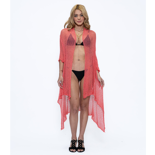 Coral Mesh Crochet Beach Cover-Ups - CH702
