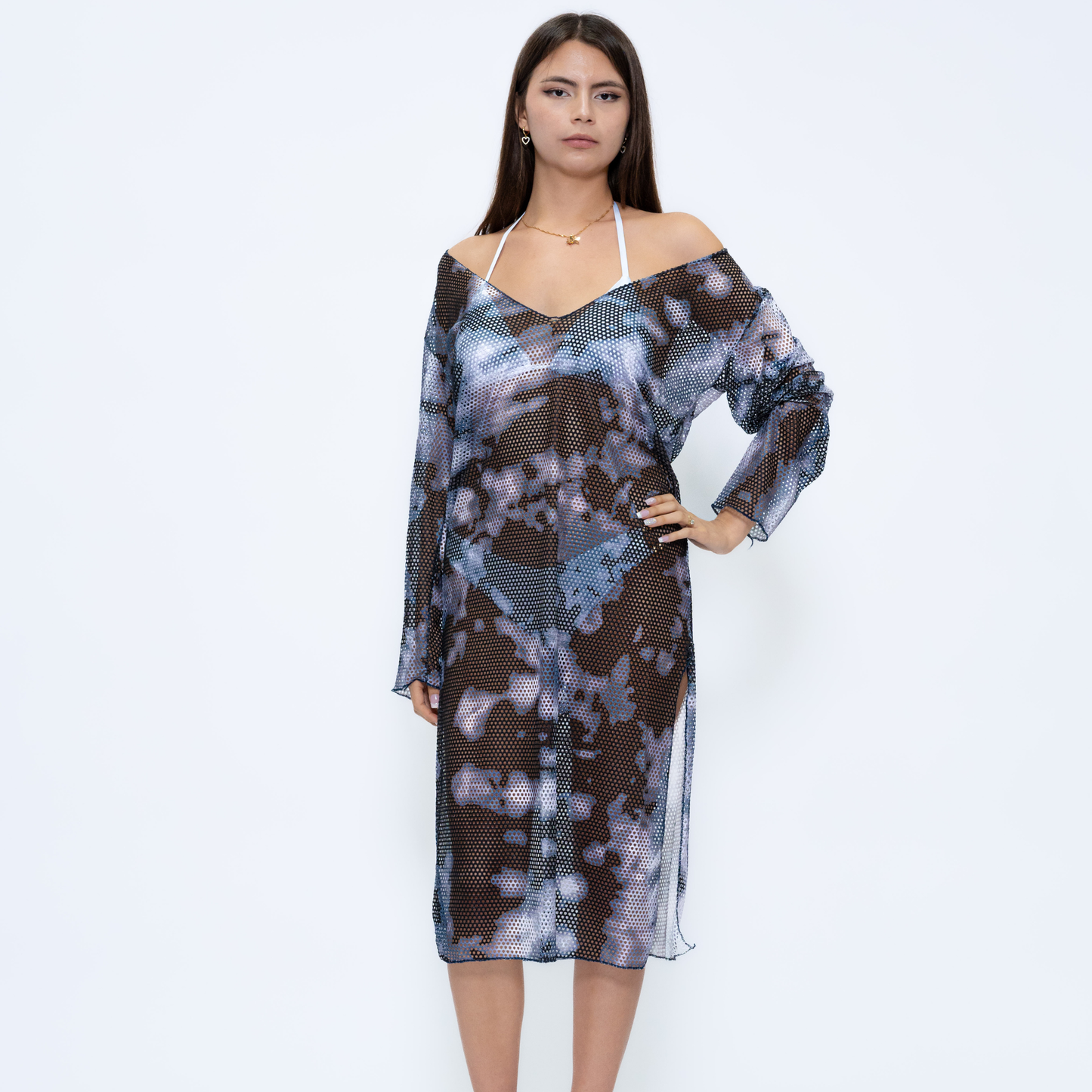 Cover Up Dress in Brown - CH714