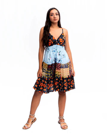 Catalina Inspired Cotton Patchwork Mini Dress - Catalina 1