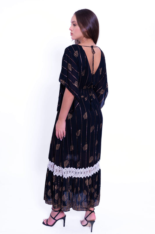 DK 8001 Long Lurex Maxi Dress
