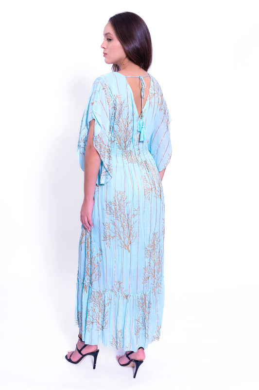 DK 8003 Long Lurex Maxi Dress