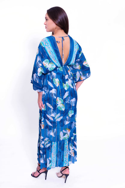 Elegant Navy Everyday Maxi Dress (DK-8012)