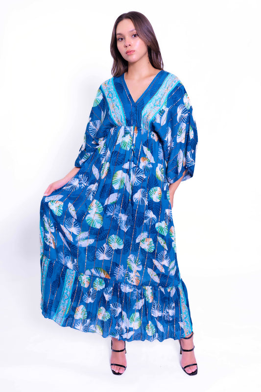 Elegant Navy Everyday Maxi Dress (DK-8012)