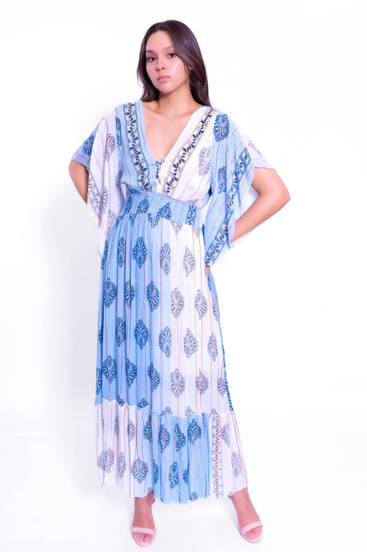 DK 8018 Lurex Maxi Dress