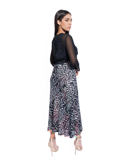 Solid Black Poly Chiffon Shrug - 3825