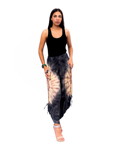 Grey Rayon Tie-Dye Pants (P-15 TD)