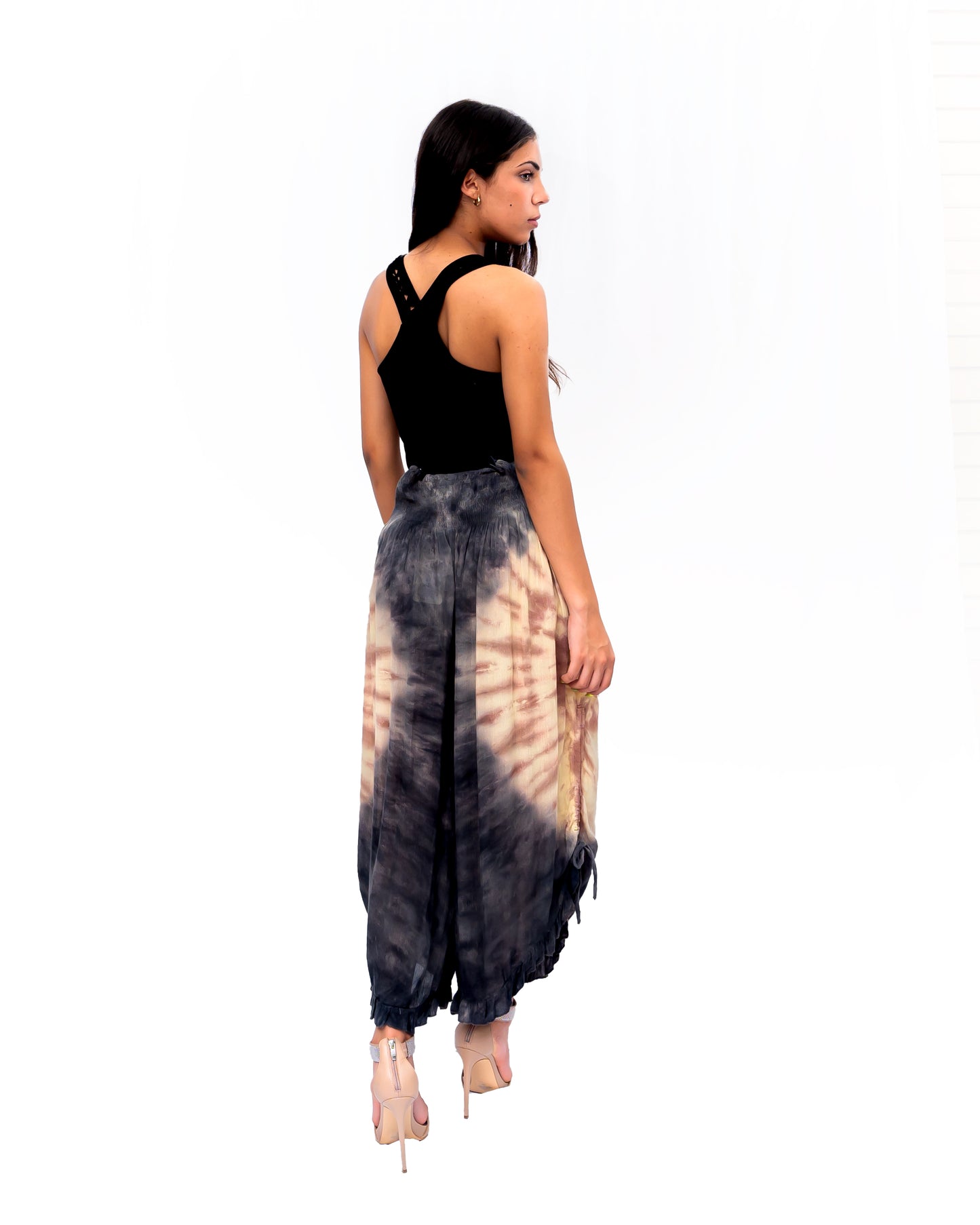 Grey Rayon Tie-Dye Pants (P-15 TD)