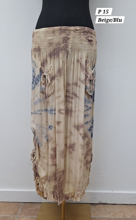 Rayon Printed Pants in Beige (P-15 TD)