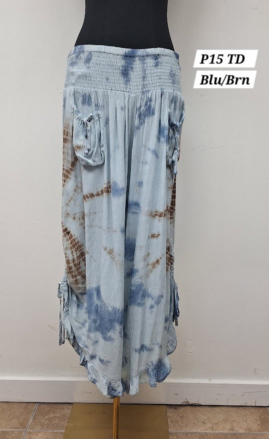 Rayon Printed Pants in Blue (P-15 TD)
