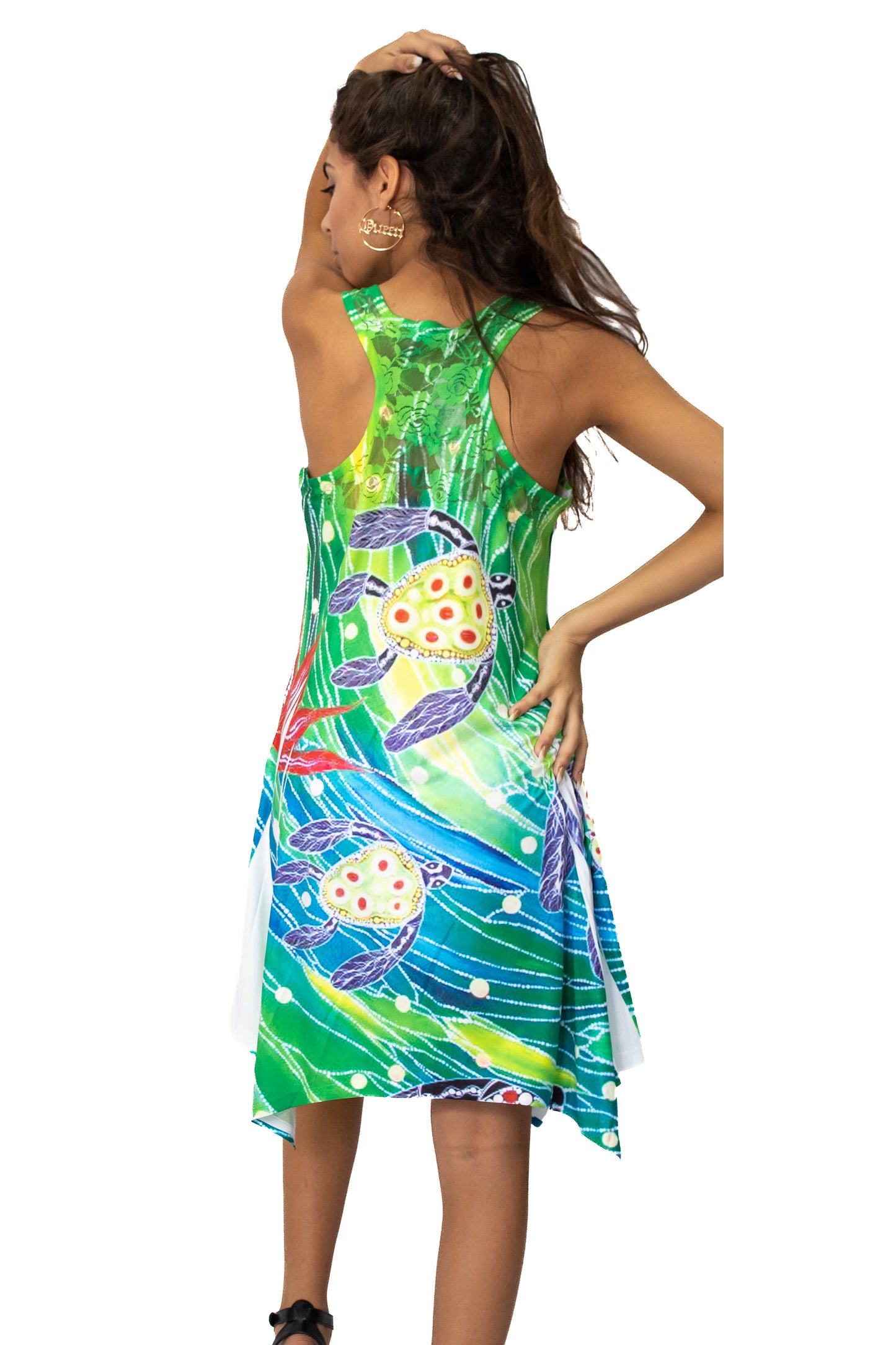Green Tropical Tank Dress CHD-02
