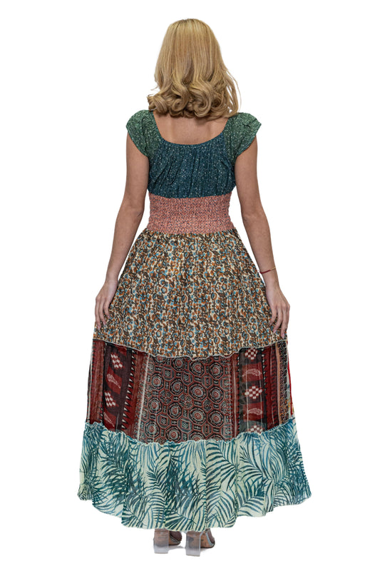DK 1005 Tiered maxi dress