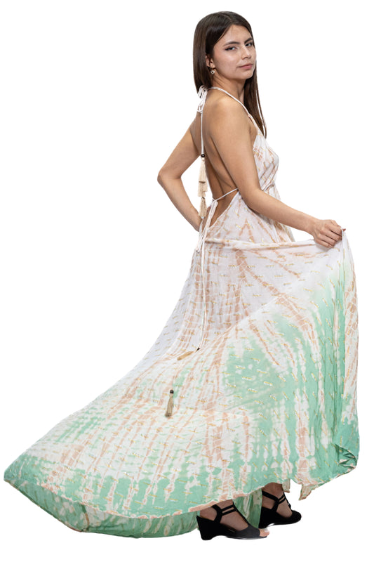 DK 2065 Rayon Lurex Long Dress