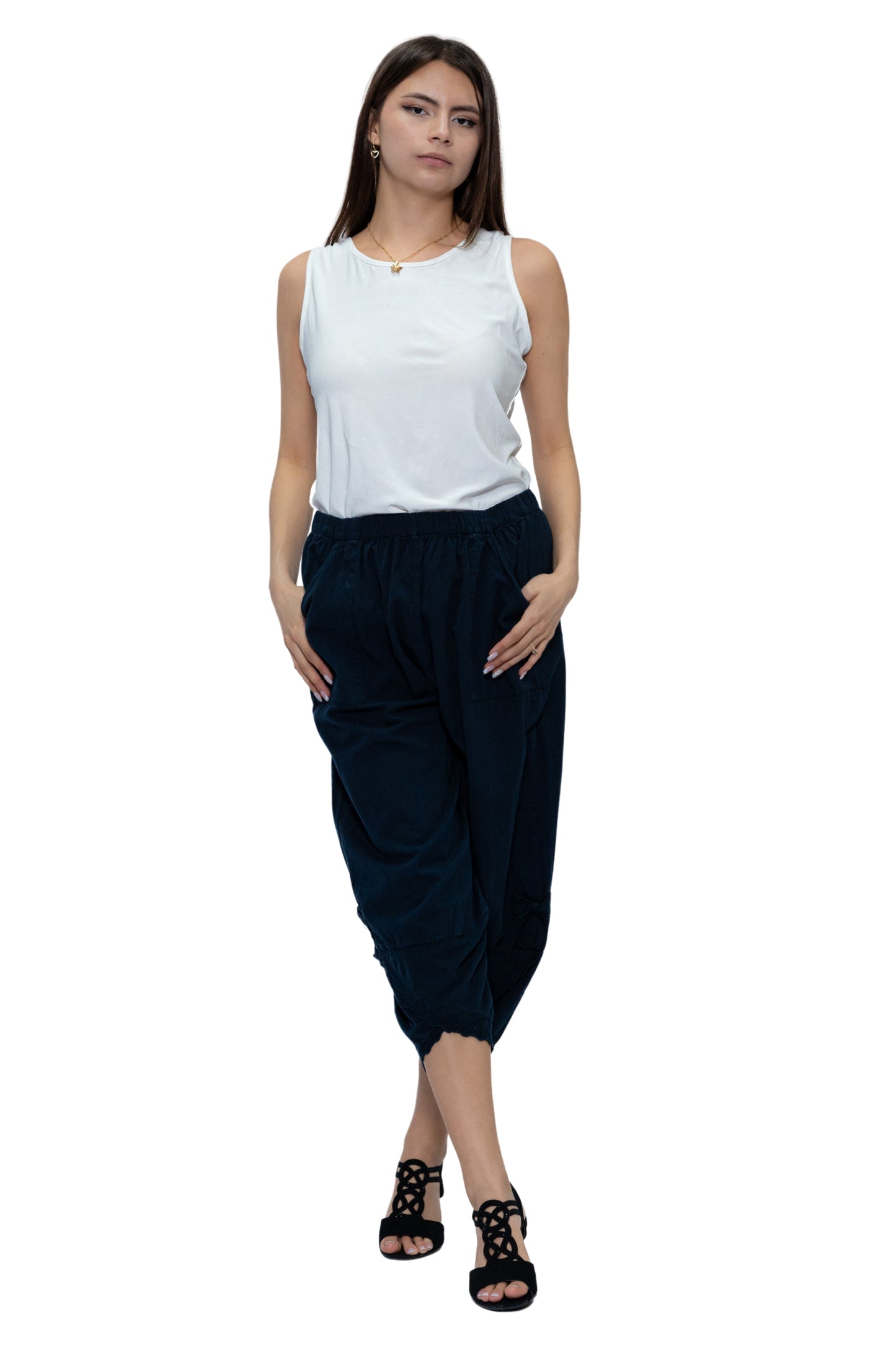 Cotton Solid Pants in Coffee Brown (CHP-281)