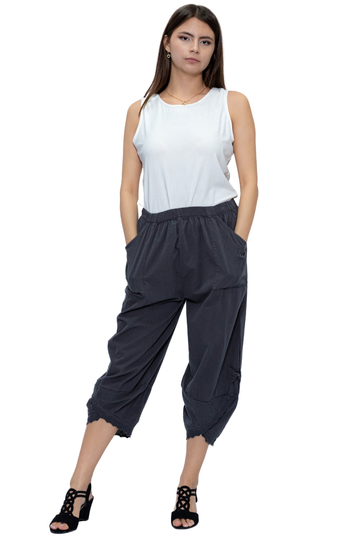 Cotton Solid Pants in Coffee Brown (CHP-281)