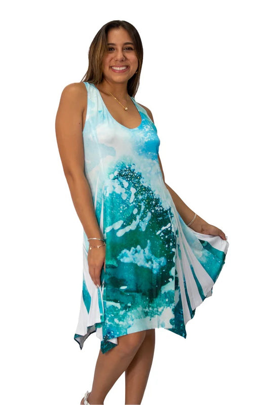 Tropical Printed Tank Dress/Beach Cover-Up - CHD-03