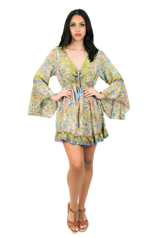 DK-5049 Dress in Green Mix