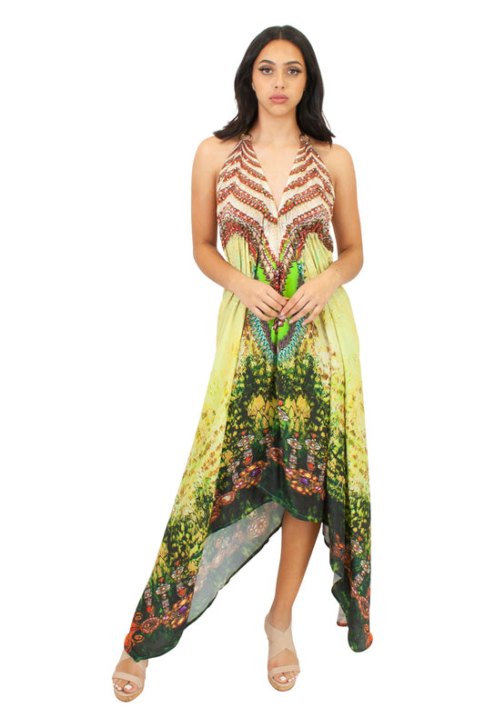 LD-104 Dress in Green Mix