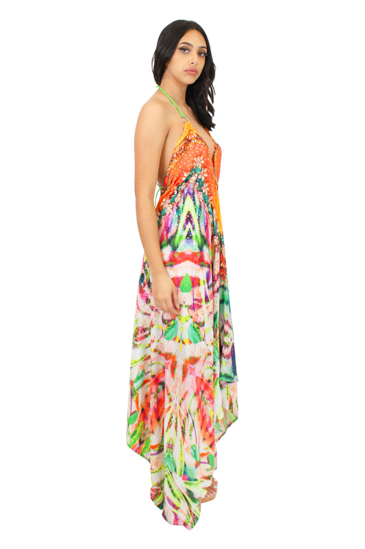 LD-104 Dress in Orange Mix