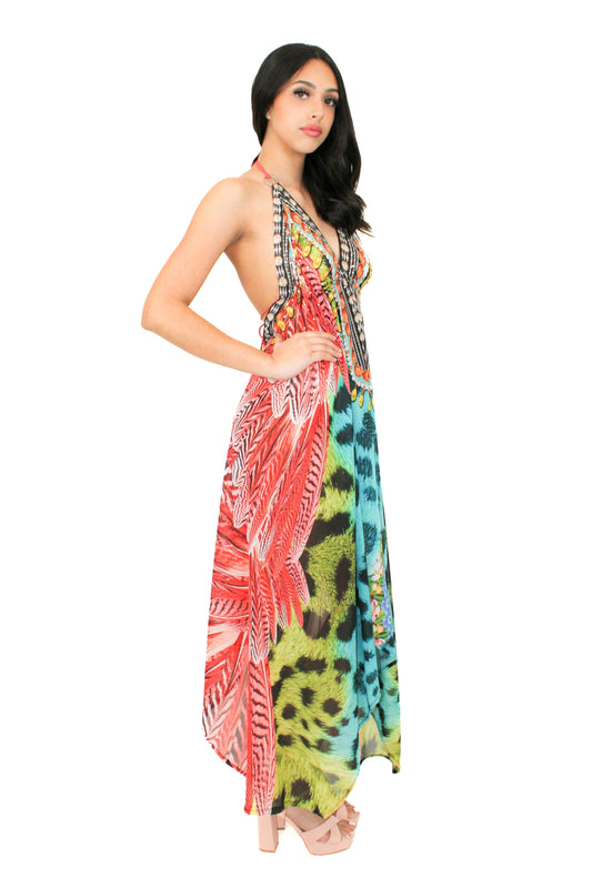 LD-104 Dress Turquoise Mix