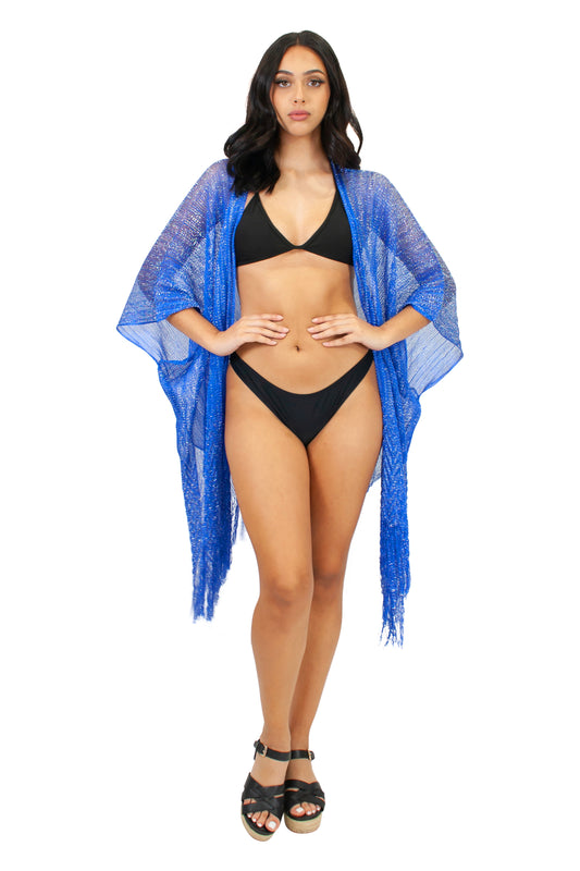 CHJ-4020 Cover-up in Royal Blue