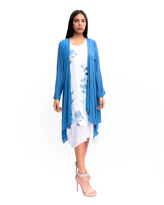 Blue Open Jacket/ Long Shrug