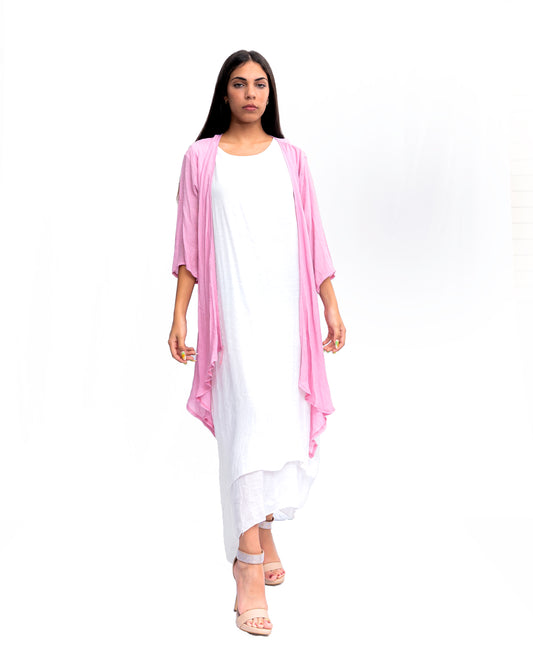 Pink Open Jacket/ Long Shrug