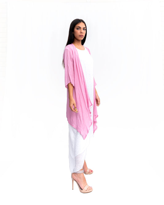 Pink Open Jacket/ Long Shrug