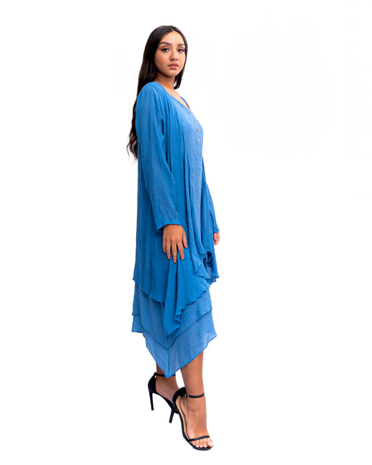 Blue Open Jacket/ Long Shrug