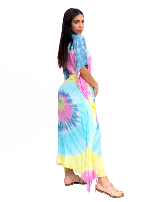 Tie-Dye Kaftan Dress