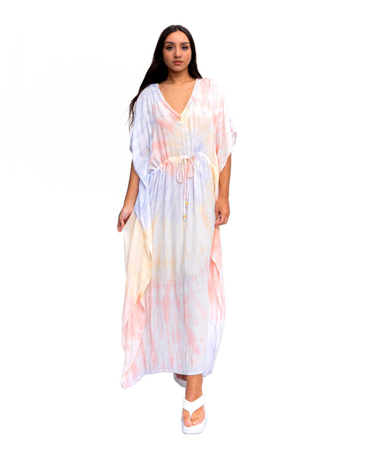 Tie-Dye Kaftan Dress