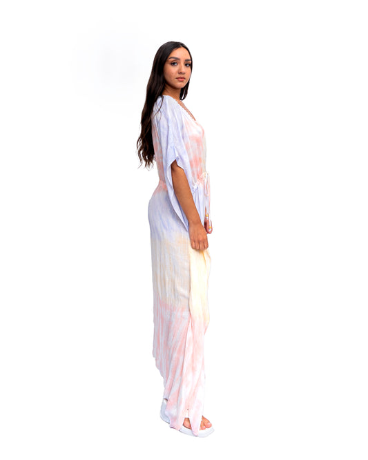 Tie-Dye Kaftan Dress