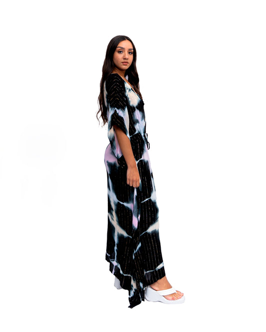KAFS-08 Tie-Dye Kaftan Dress