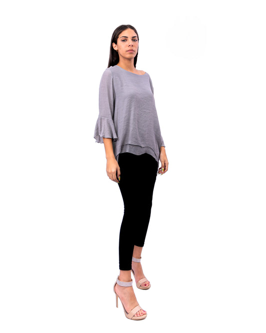 CHT 552 Double Layer Gray Top