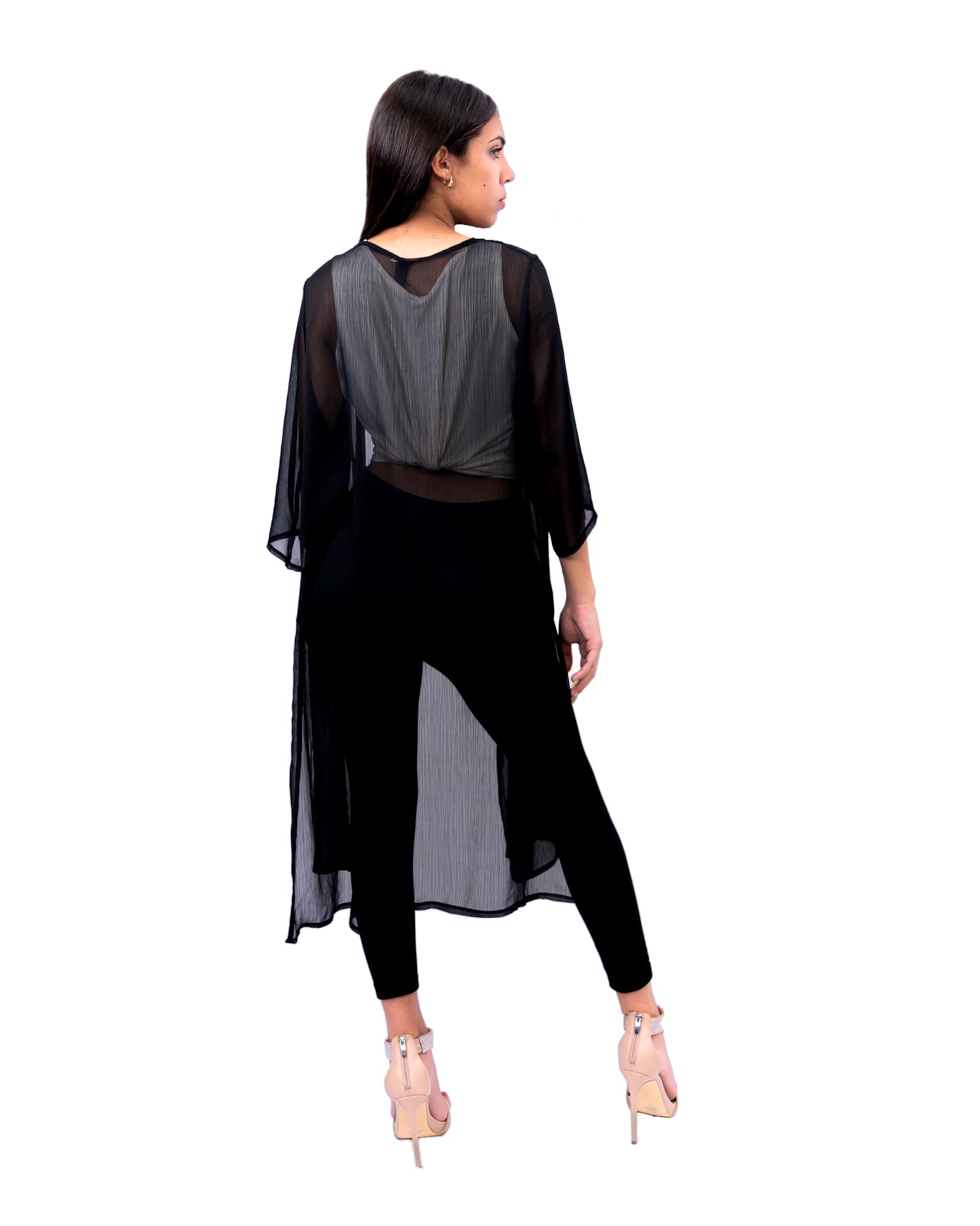 Black Open Jacket/ Long Shrug