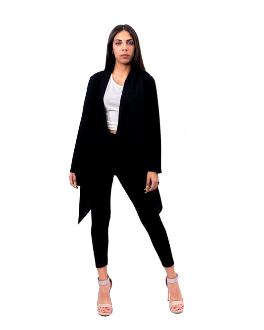 Black Open Jacket/ Long Shrug