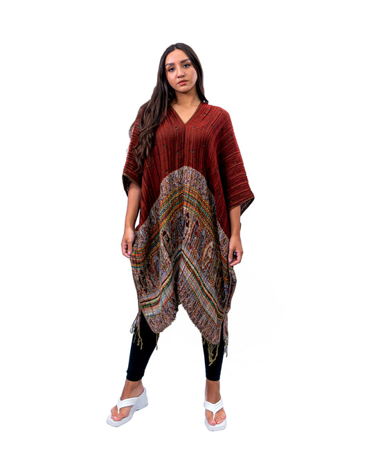 Printed Brown Kaftan Long jacket