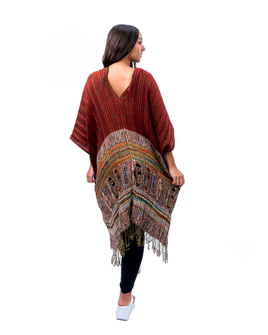 Printed Brown Kaftan Long jacket