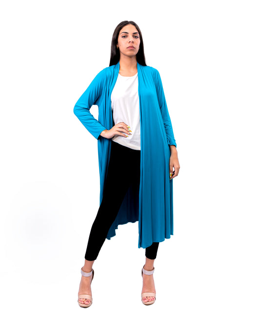 Blue Open Jacket/ Long Shrug
