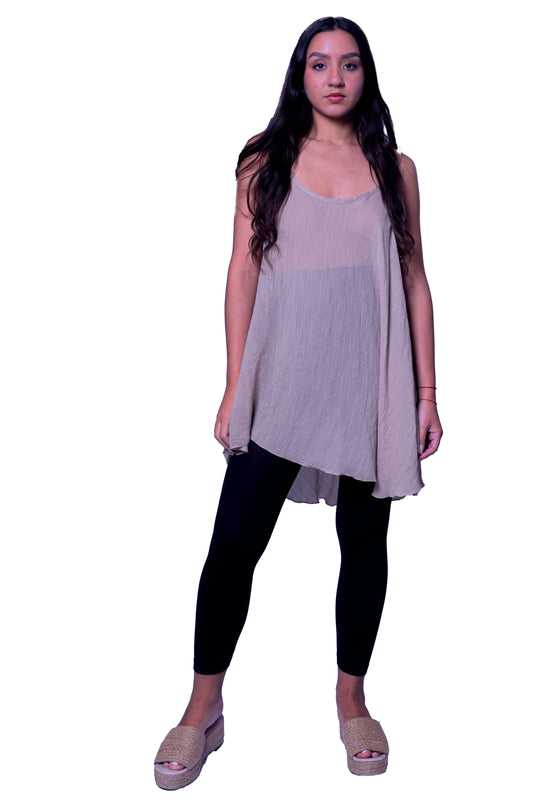 A line Gray Top