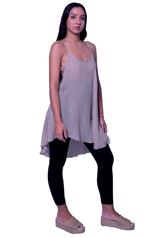 A line Gray Top