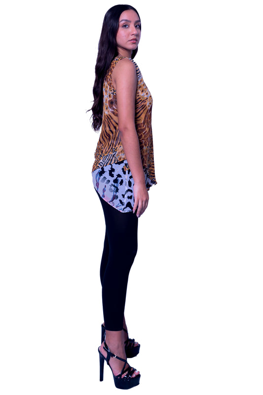 Animal Print Short Top