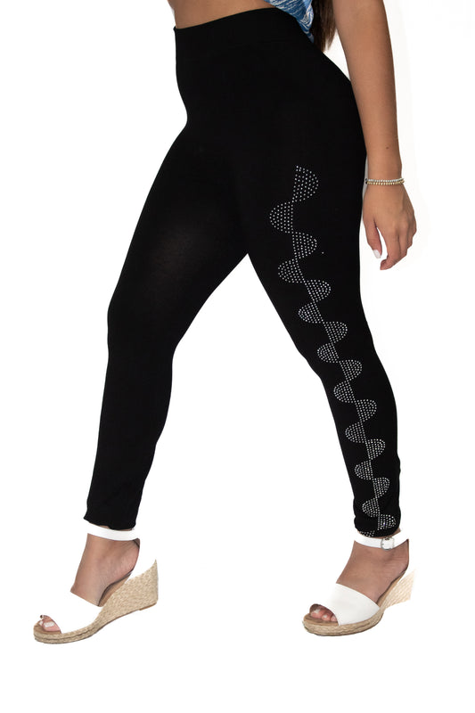 Womens Sparkle High Waisted Legging with Swarovski crystals