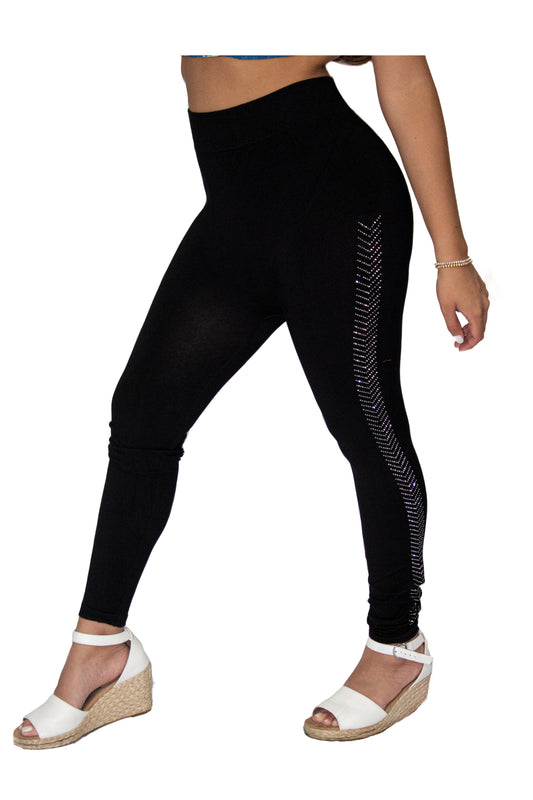 High Waisted Legging with Swarovski crystals